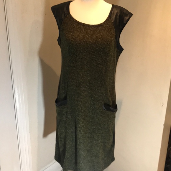 “XHILARATION” Tweed And Faux Leather Dress. - Picture 2 of 16